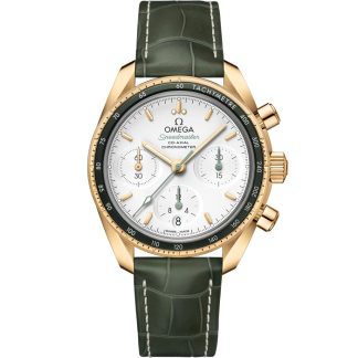 Omega Speedmaster 38 38 mm, żółte złoto na skórzanym pasku 324.63.38.50.02.004
