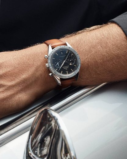 Omega Speedmaster '57 40,5 mm, stalowy na skórzanym pasku 332.12.41.51.01.001 - obrazek 3