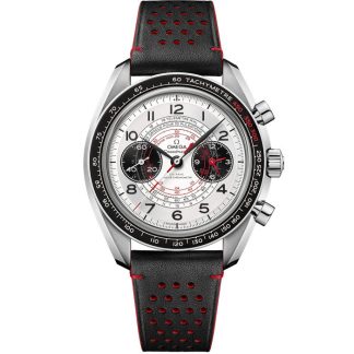 Omega Speedmaster Chronoscope 43 mm, stalowy na skórzanym pasku 329.32.43.51.02.001