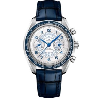Omega Speedmaster Chronoscope 43 mm, stalowy na skórzanym pasku 329.33.43.51.02.001