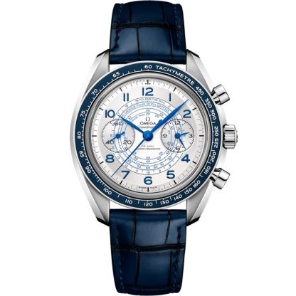 Omega Speedmaster Chronoscope 43 mm, stalowy na skórzanym pasku 329.33.43.51.02.001