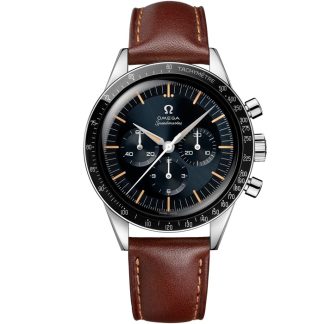 Omega Speedmaster First OMEGA in Space 39,7 mm, stalowy na skórzanym pasku 310.32.40.50.06.002