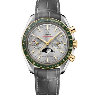 Omega Speedmaster Moonphase 44.25 mm, stal - żółte złoto na skórzanym pasku 304.23.44.52.06.001