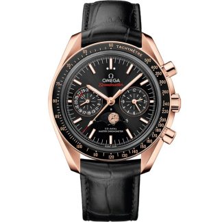 Omega Speedmaster Moonphase 44,25 mm, złoto Sedna™ na skórzanym pasku 304.63.44.52.01.001