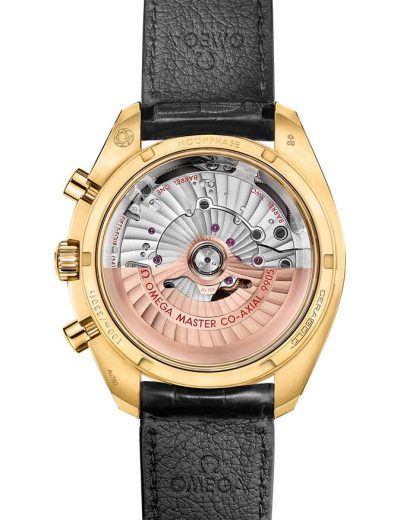 Omega Speedmaster Moonphase 44,25 mm, żółte złoto na skórzanym pasku 304.63.44.52.02.001 - obrazek 2