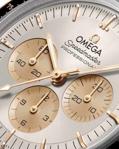 Omega Speedmaster Moonwatch Professional 42 mm, stal - złoto Moonshine™ na aligatorze 310.23.42.50.02.001 - obrazek 4