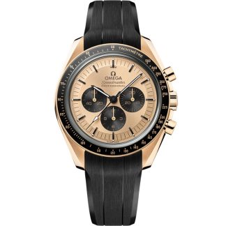 Omega Speedmaster Moonwatch Professional 42 mm, złoto Moonshine™ na gumowym pasku 310.62.42.50.99.001