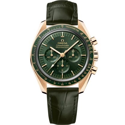 Omega Speedmaster Moonwatch Professional 42 mm, złoto Moonshine™ na skórzanym pasku 310.63.42.50.10.001