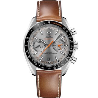 Omega Speedmaster Racing 44.25 mm, stalowy na skórzanym pasku 329.32.44.51.06.001