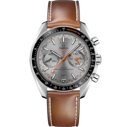 Omega Speedmaster Racing 44.25 mm, stalowy na skórzanym pasku 329.32.44.51.06.001