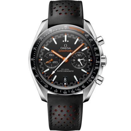 Omega Speedmaster Racing 44,25 mm, stalowy na skórzanym pasku 329.32.44.51.01.001