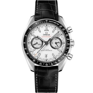 Omega Speedmaster Racing 44,25 mm, stalowy na skórzanym pasku 329.33.44.51.04.001