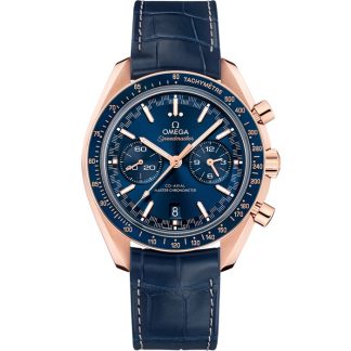 Omega Speedmaster Racing 44,25 mm, złoto Sedna™ na skórzanym pasku 329.53.44.51.03.001