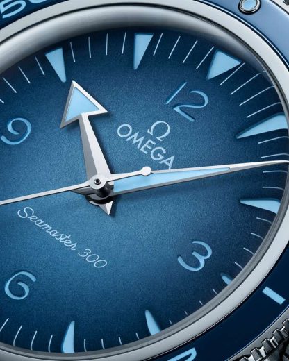 Omega Summer Blue Seamaster 300 41 mm, stal na stali 234.30.41.21.03.002 - obrazek 3