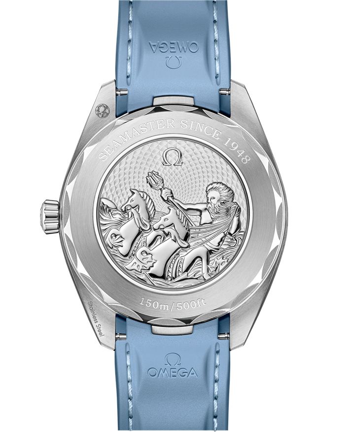 Omega Summer Blue Seamaster Aqua Terra 150M 41 mm, stalowy na gumowym pasku 220.12.41.21.03.008 - obrazek 2