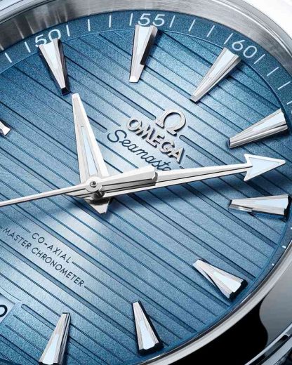 Omega Summer Blue Seamaster Aqua Terra 150M 41 mm, stalowy na gumowym pasku 220.12.41.21.03.008 - obrazek 3