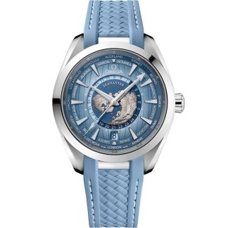 Omega Summer Blue Seamaster Aqua Terra 150M 43 mm, stalowy na gumowym pasku 220.12.43.22.03.002