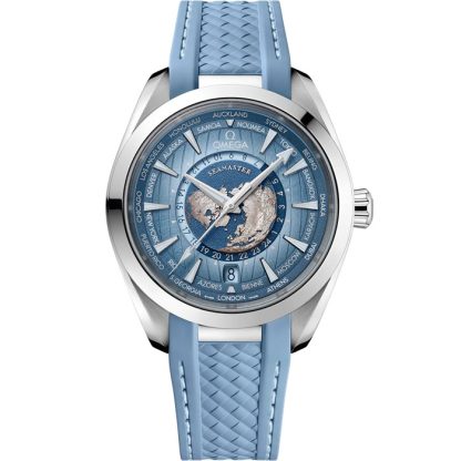 Omega Summer Blue Seamaster Aqua Terra 150M 43 mm, stalowy na gumowym pasku 220.12.43.22.03.002