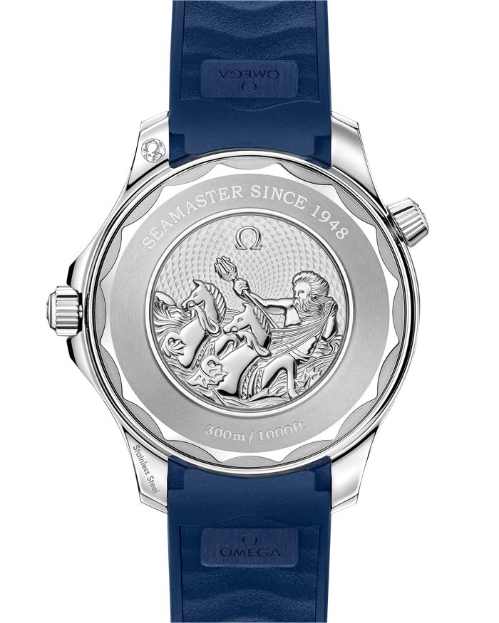 Omega Summer Blue Seamaster Diver 300M 42 mm, stalowy na gumowym pasku 210.32.42.20.03.002 - obrazek 2