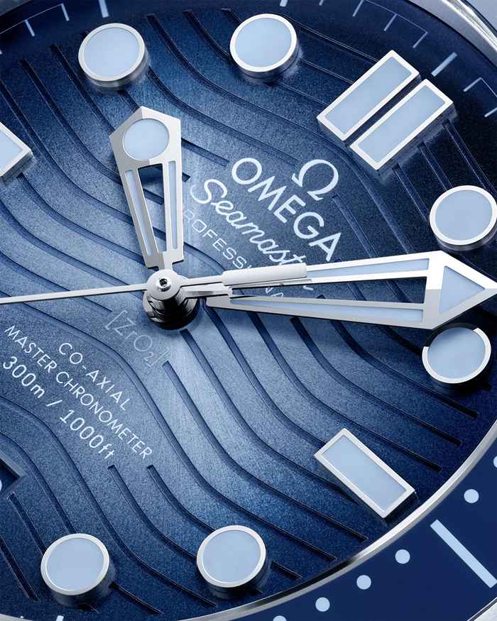 Omega Summer Blue Seamaster Diver 300M 42 mm, stalowy na gumowym pasku 210.32.42.20.03.002 - obrazek 3