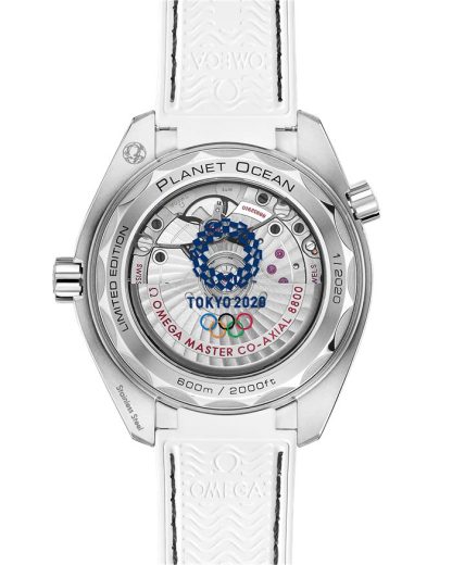 Omega Tokyo 2020 Limited Edition Seamaster Planet Ocean 600M 39,5 mm, stalowy na skórzanym pasku 522.33.40.20.04.001 - obrazek 2