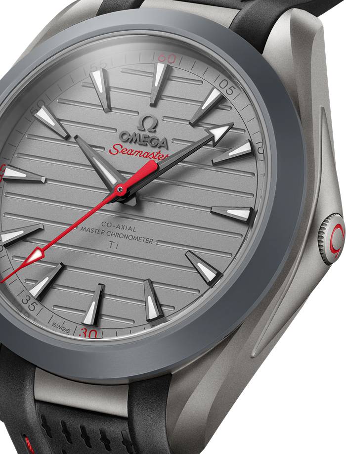 Omega Ultra Light Seamaster Aqua Terra 150M 41 mm, tytan na gumowym pasku 220.92.41.21.06.001 - obrazek 3