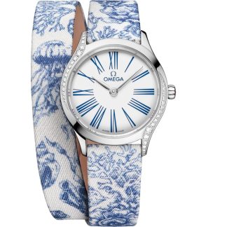 Zegarek męski Omega De Ville Mini Trésor 26 mm, stal na toile de jouy 428.17.26.60.04.001
