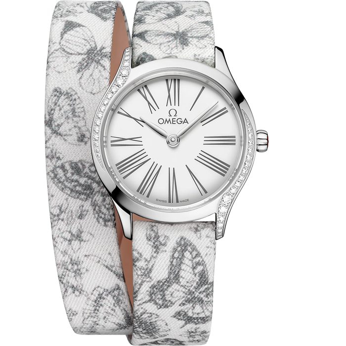 Zegarek męski Omega De Ville Mini Trésor 26 mm, stal na toile de jouy 428.17.26.60.04.002